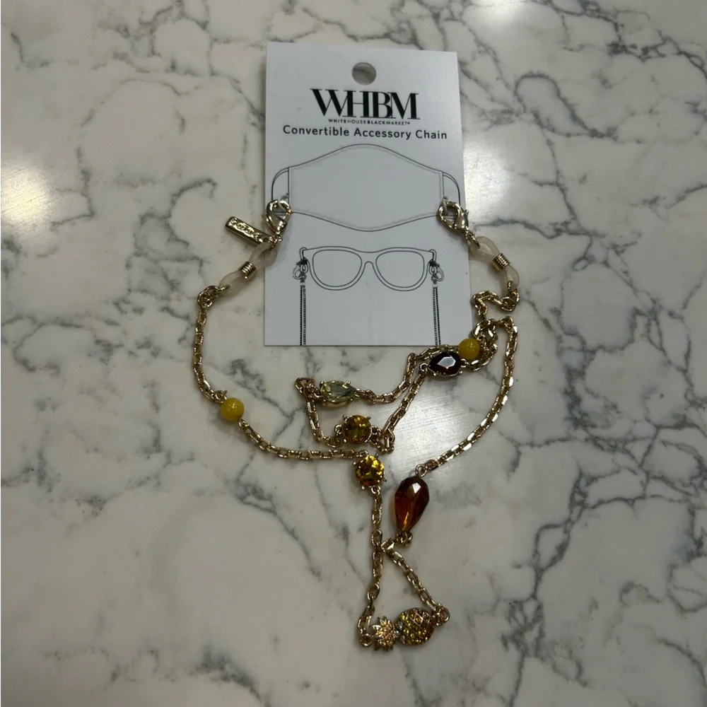 NWT‎ White House Black Market WHBM Convertible Accessory Glasses Chain